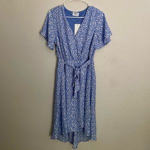 Sienna Sky blue floral midi dress